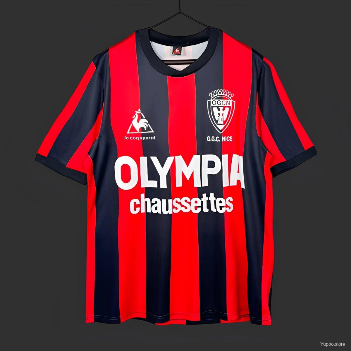 Camiseta de fútbol Nice 1977/78 LOCAL MANGA CORTA VERSION FAN